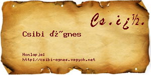 Csibi Ágnes névjegykártya