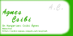 agnes csibi business card